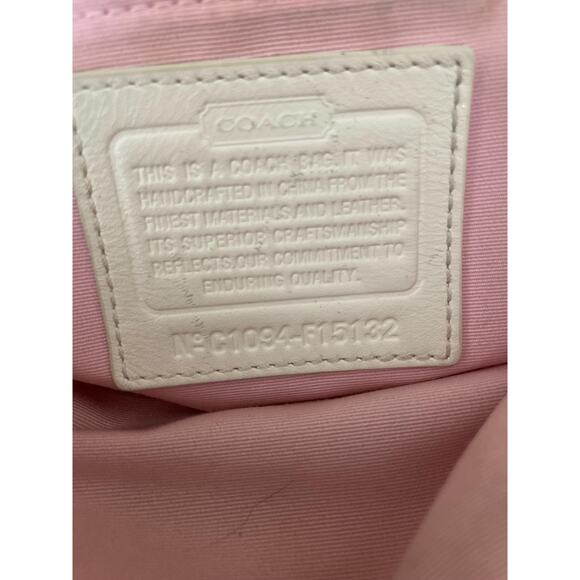 Coach signature multicolored tan/white Carryall satchel F15132 - Picture 9 of 9